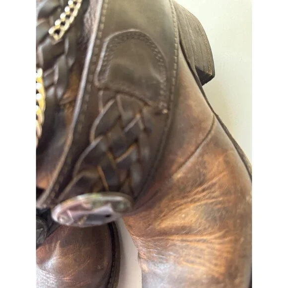 Freebird By Steven FB-Drove Brown Leather Cowboy Boots Womens Sz 9 - Picture 16 of 16